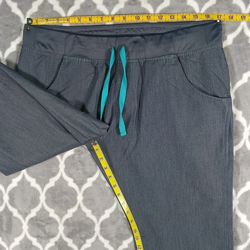 Figs Kade Cargo Scrub Pants Women Large Graphite Straight Leg Medical T21004